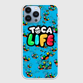 Чехол для iPhone 13 Pro Max с принтом Toca Boca logo blue | Тока Бока в Тюмени,  |  | toca boca | детская игра | игра | лого | логотип | персонажи | прикоснуться ко рту | тока бока