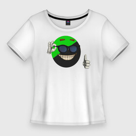 Женская футболка 3D Slim с принтом анприм в Тюмени,  |  | анархизм | анприм | дубинка | ежепалка | каво | класс | мем | мемы | палец вверх | первобытность | пещера | примитивизм | рофл | угавуга