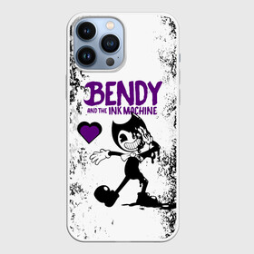 Чехол для iPhone 13 Pro Max с принтом HEART | BENDY AND THE INK MACHINE в Тюмени,  |  | Тематика изображения на принте: bendy | bendy and the ink machine | heart | бенди | бенди и чернильная машина | большие чудеса | взлёты и падения | движущиеся картинки | последняя бобина | сердечко | сердце | старая песня