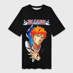 Платье-футболка 3D с принтом Ичиго Куросаки  Блич в Тюмени,  |  | anime | bleach | kurosaki ichigo | manga | аниме | блеач | блич | бличь | в маске | дом куросаки | итиго | ичиго | ичиго куросаки | каракура | клиника куросаки | кто защищает | куросаки итиго | манга | общество душ