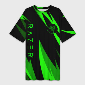 Платье-футболка 3D с принтом RAZER  GREEN в Тюмени,  |  | 101 | brand | company | gamer | green | logo | mamba | naga | player | razer | rzr | snake | бренд | железо | зеленый | змея | компания | лого | рейзер | софт