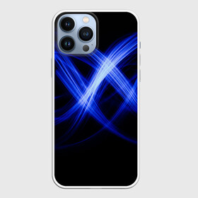 Чехол для iPhone 13 Pro Max с принтом Синяя бесконечность энергии в Тюмени,  |  | абстрактные | бесконечность | геометрия | лента | неон | полосы | синий | тесла | физика | энергия