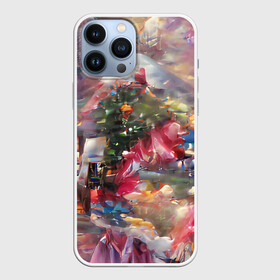 Чехол для iPhone 13 Pro Max с принтом Ностальгия Рождества в Тюмени,  |  | винтаж | гирдянда | елка | зима | милый | нежный | новый год | пастельный | праздник | ретро | рождество | розовый | семейный | сиреневый