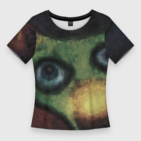 Женская футболка 3D Slim с принтом Universal Hell by Apkx в Тюмени,  |  | apkx | hell | pentagram | universal | ад | космос | пентаграмма