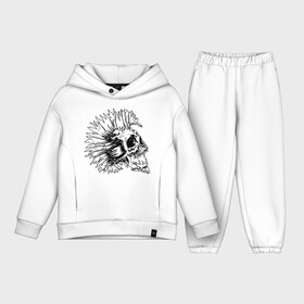 Детский костюм хлопок Oversize с принтом Anarchy skull в Тюмени,  |  | bone | bones | punk | screaming | screaming skulls | skull | анархия | кости | кричат | кричащие | кричащие черепа | панк | пиратский | череп | черепа