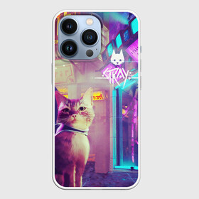 Чехол для iPhone 13 Pro с принтом Stray | Кот | в Тюмени,  |  | bluetwelve studio | stray gameplay | stray кот | б12 | бродячий кот | игры про кошек | роботы | стрей игра про кота