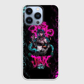 Чехол для iPhone 13 Pro с принтом JINX ARCANE LEAGUE OF LEGENDS, КРАСКИ в Тюмени,  |  | akali | arcane | fan | fan art | hero | jinx | kda | kda mask | league of legends | lol | moba | paints | акали | аркейн | брызги | герой | джинкс | кда | краски | лига легенд | лол | моба