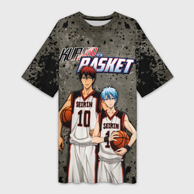 Платье-футболка 3D с принтом Kuroko no Basket, Kagami Taiga  Kuroko Tetsuya в Тюмени,  |  | kagami taiga | kuroko no basket | kuroko no basuke | kuroko s basketball | kuroko tetsuya | taiga kagami | tetsuya kuroko | аниме баскетбол | баскетбол куроко | кагами тайга | куроко | куроко тетсуя | куроку | тайга кагами | тетсуя куроко | те