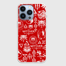 Чехол для iPhone 13 Pro с принтом THE WITCHER LOGOBOMBING   ЛОГОТИПЫ ВЕДЬМАКА в Тюмени,  |  | Тематика изображения на принте: geralt | the witcher | the witcher wild hunt | witcher | wolf | аард | аксий | белый волк | бестиарий | ведьмак | ведьмак 3 | волк | геральт | игни | ирден | йенифер | каер морхен | квен | охотник | трисс | цири | школа волка