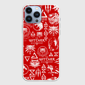 Чехол для iPhone 13 Pro Max с принтом THE WITCHER LOGOBOMBING   ЛОГОТИПЫ ВЕДЬМАКА в Тюмени,  |  | Тематика изображения на принте: geralt | the witcher | the witcher wild hunt | witcher | wolf | аард | аксий | белый волк | бестиарий | ведьмак | ведьмак 3 | волк | геральт | игни | ирден | йенифер | каер морхен | квен | охотник | трисс | цири | школа волка