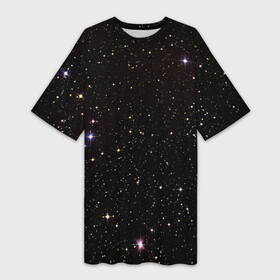 Платье-футболка 3D с принтом Ночное звездное небо в Тюмени,  |  | Тематика изображения на принте: астрономия | вселенная | галактика | детские | звездное небо | звезды | космос | небо | созвездия