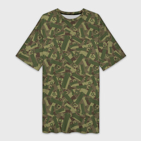 Платье-футболка 3D с принтом Болты и Гайки  (камуфляж) в Тюмени,  |  | camouflage | disguise | hunting camouflage | khaki | maskhalat | military | military camouflage | армия | болты | военный камуфляж | война | гайки | камуфляж | маскировка | масхалат | мебельщик | милитари | охота | охотничий камуфляж
