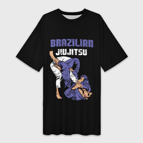 Платье-футболка 3D с принтом BRAZILIAN JIU JITSU  (BJJ) в Тюмени,  |  | brazilian jiu jitsu | fighter | jujutsu | karate | боевые искусства | боец | бои | бойцовский клуб | болевой приём | борьба | воин | джиу джитсу | дзюдзюцу | дзюдо | единоборства | карате | кимоно | рукопашный бой | сила