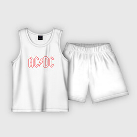Детская пижама с шортами хлопок с принтом [AC DC]  Logo в Тюмени,  |  | ac dc | acdc | back in black | ас дс | асдс | музыка | рок