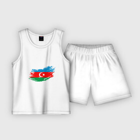 Детская пижама с шортами хлопок с принтом Флаг  Азербайджан в Тюмени,  |  | europe | odlar yurdu | ussr | азер | азербайджан | азербайджанец | азия | баку | горы | европа | закавказье | кавказ | карта | каспийское море | республика | ссср | страна огней | турист | флаг