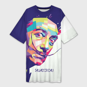 Платье-футболка 3D с принтом Salvador Dali  pop art в Тюмени,  |  | art | artist | crazy look | painting | portrait | salvador dali | surrealist | vertical mustache | вертикальные усы | живопись | искусство | портрет | сальвадор дали | сумасшедший взгляд | сюрреалист | художник