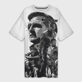 Платье-футболка 3D с принтом Ходячие мертвецы The Walking Dead в Тюмени,  |  | апокалипсис | выживание | выживший | зомби | рик граймс