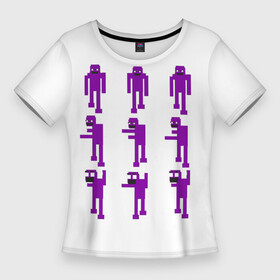 Женская футболка 3D Slim с принтом Five Nights At Freddy s purple guy в Тюмени,  |  | five nights at freddys | fnaf | freddy | horror | purple guy | william affton | william afton | фиолетовый человек | фнаф