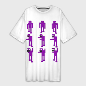 Платье-футболка 3D с принтом Five Nights At Freddy s purple guy в Тюмени,  |  | five nights at freddys | fnaf | freddy | horror | purple guy | william affton | william afton | фиолетовый человек | фнаф