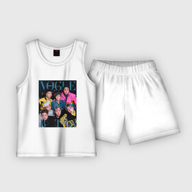 Детская пижама с шортами хлопок с принтом BTS БТС вместе в Тюмени,  |  | bts | vogue | арми | бтс | обложка журнала