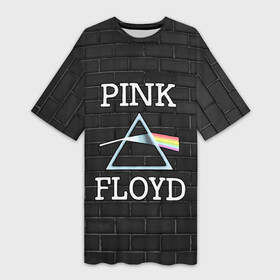 Платье-футболка 3D с принтом PINK FLOYD LOGO  ПИНК ФЛОЙД ЛОГОТИП в Тюмени,  |  | pink floyd | артрок | группа | музыка | пинк флойд | прогрессивный рок | протопрог | психоделический рок | рок | рок группа | спейсрок | эйсидрок | экспериментальный рок