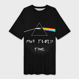 Платье-футболка 3D с принтом PINK FLOYD TIME  ПИНК ФЛОЙД ЛОГОТИП в Тюмени,  |  | pink floyd | артрок | группа | музыка | пинк флойд | прогрессивный рок | протопрог | психоделический рок | рок | рок группа | спейсрок | эйсидрок | экспериментальный рок