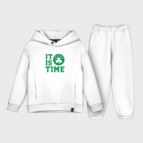 Детский костюм хлопок Oversize с принтом IT IS CELTICS TIME   НАСТАЛО ВРЕМЯ СЕЛТИКС   BOSTON CELTICS   БОСТОН СЕЛТИКС в Тюмени,  |  | boston | boston celtics | celtics | it is celtics time | nba | баскетбол | бостон | бостон селтикс | время селтикс | настало | нба | пришло | селтикс