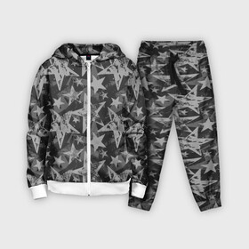 Детский костюм 3D с принтом Gray Star в Тюмени,  |  | camouflage | gray | military | star | звезда | камок | камуфляж | серый