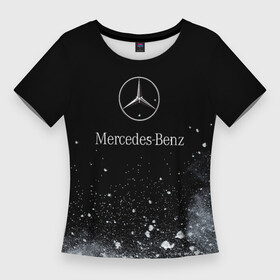Женская футболка 3D Slim с принтом Mercedes Benz распылитель в Тюмени,  |  | amg | mercedes | mercedesamg gt | sport | амг | мерседес | мерседесбенц амг | спорт