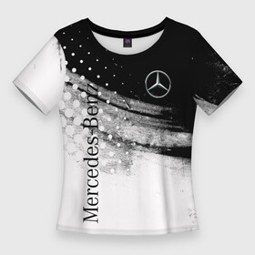 Женская футболка 3D Slim с принтом Mercedes Benz спорт в Тюмени,  |  | amg | mercedes | mercedesamg gt | sport | амг | мерседес | мерседесбенц амг | спорт