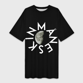 Платье-футболка 3D с принтом Манескин и луна в Тюмени,  |  | alternative | maneskin | moneskin | rock | альтернатива | манескин | монескин | рок | ьфтуылшт