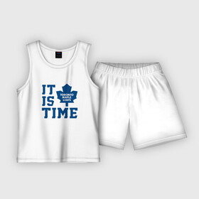 Детская пижама с шортами хлопок с принтом It is Toronto Maple Leafs Time, Торонто Мейпл Лифс в Тюмени,  |  | hockey | maple leafs | nhl | toronto | toronto maple leafs | usa | мейпл лифс | нхл | спорт | сша | торонто | торонто мейпл лифс | хоккей | шайба