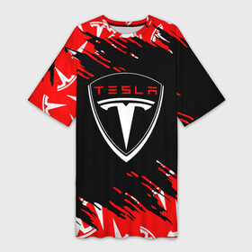 Платье-футболка 3D с принтом [Tesla]  Logo Sport Auto в Тюмени,  |  | elon mask | tesla | авто | автомобиль | илон | илон маск | маск | тесла