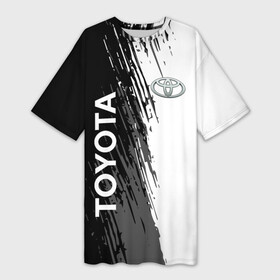 Платье-футболка 3D с принтом Toyota sport вектор в Тюмени,  |  | auto | sport | toyota | авто | автомобиль | бренд | спорт | тойота