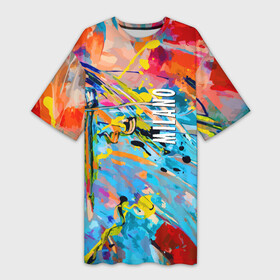 Платье-футболка 3D с принтом Vanguard fashion pattern  Milano в Тюмени,  |  | Тематика изображения на принте: abstraction | color | fashion | italy | milan | paint | pattern | vanguard | абстракция | авангард | италия | краска | милан | мода | узор | цвет