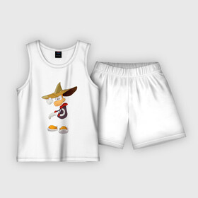 Детская пижама с шортами хлопок с принтом Rayman в шляпе в Тюмени,  |  | globox | rayman | rayman legends | глобокс | реймен | рэйман | рэймэн | человечек
