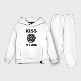 Детский костюм хлопок Oversize с принтом Volleyball   Kiss My Ace в Тюмени,  |  | ball | beach | game | sport | volley | volleyball | волейбол | волейболист | волейболистка | гол | игра | игрок | мяч | площадка | пляж | пляжный | победа | сетка | спорт | тренер | чемпион