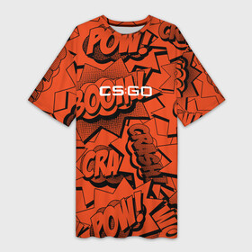 Платье-футболка 3D с принтом CS:GO  Boom (Бах 2022) в Тюмени,  |  | 0x000000123 | boom | cs | csgo | бах | бум | кс | ксго