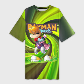 Платье-футболка 3D с принтом Уставший Rayman Legends в Тюмени,  |  | legends | rayman | rayman legends | глобокс | рейман | рэйман | рэймэн