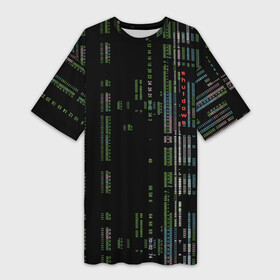 Платье-футболка 3D с принтом Shutdown в Тюмени,  |  | cyberpunk | matrix | numbers | shutdown | system | virtual | блокчейн | взлом | виртуалка | виртуальный | вирус | вселенная | выключить | данные | дизайн | закрыть | информация | киберпанк | массив | матрица | программист