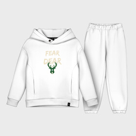 Детский костюм хлопок Oversize с принтом Milwaukee Bucks Fear the dear Милуоки Бакс в Тюмени,  |  | bucks | milwaukee | milwaukee bucks | nba | бакс | баскетбол | милуоки | милуоки бакс | нба