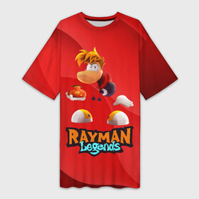 Платье-футболка 3D с принтом Rayman Red Legends в Тюмени,  |  | globox | rayman | rayman legends | глобокс | реймен | рэйман | рэймэн | человечек