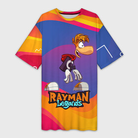 Платье-футболка 3D с принтом Rayman абстрактные волны в Тюмени,  |  | legends | rayman | rayman legends | глобокс | рейман | рэйман | рэймэн