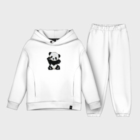 Детский костюм хлопок Oversize с принтом Cute Baby Panda в Тюмени,  |  | Тематика изображения на принте: детский | лапочка | милый | мимими | панда | ребенок | хороший