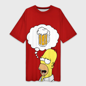 Платье-футболка 3D с принтом Гомер думает о пиве Симпсоны  Simpsons в Тюмени,  |  | bart | beer | homer | simpson | simpsons | алкаш | барт | барт симпсон | бир | гомер | гомер симпсон | лиза | напитки | пенное | прикол | симпсон | симпсоны | смешная надпись | цитата | юмор