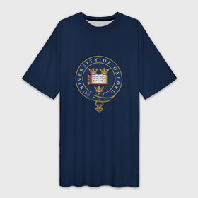 Платье-футболка 3D с принтом Oxford  эмблема университета в Тюмени,  |  | university of oxford | англия | британия | великобритания | вуз | колледж | образование | оксфорд | студенты | университет | школа