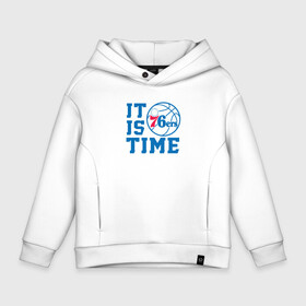 Детское худи Oversize хлопок с принтом It Is Philadelphia 76ers Time Филадельфия Севенти Сиксерс в Тюмени, френч-терри — 70% хлопок, 30% полиэстер. Мягкий теплый начес внутри —100% хлопок | боковые карманы, эластичные манжеты и нижняя кромка, капюшон на магнитной кнопке | 76 | 76 ers | 76ers | nba | philadelphia | philadelphia 76ers | баскетбол | нба | севенти | севенти сиксерс | сиксерс | филадельфия | филадельфия севенти сиксерс