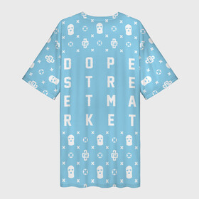 Платье-футболка 3D с принтом Узор Sky Blue Dope Camo (Dope Street Market) в Тюмени,  |  | dope | балаклава | камуфляж | модные | узор | хайп | шмот