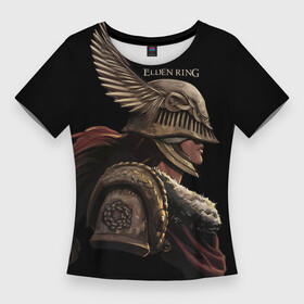 Женская футболка 3D Slim с принтом Мелина в Тюмени,  |  | воин | воин в доспехах | девушка | мелина | рисунок