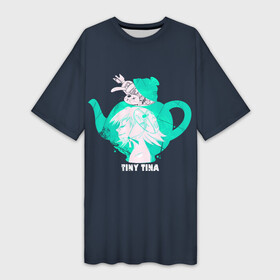 Платье-футболка 3D с принтом Тина в чайнике  Tiny Tina s в Тюмени,  |  | borderlands | bunny | dragon | girl | green | keep | mask | on | rocket | tina | tinas | tiny | wonderlands | в | девочка | дракона | зеленый | кролик | маленькая | маска | подземелье | ракета | тина | чайник | чайнике